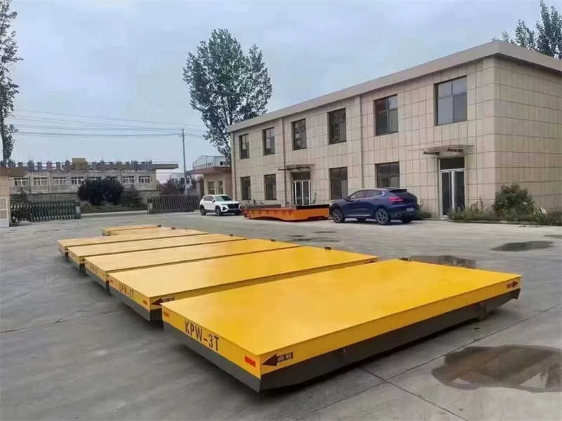 Industrial Material Handing Trackless Transfer Trolley with Rubber Wheels