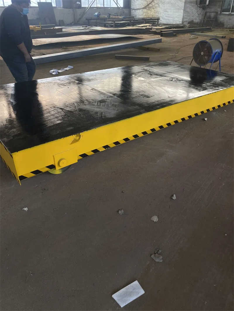 Customized Trackless Battery Electrical Flat Car 50 Ton Electric Transfer