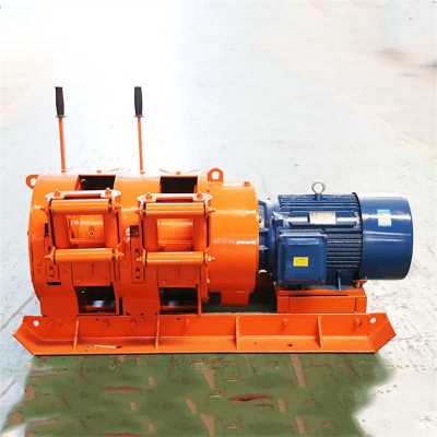 High Performance Mining Gearbox Cable Pulling Winch Double Speed