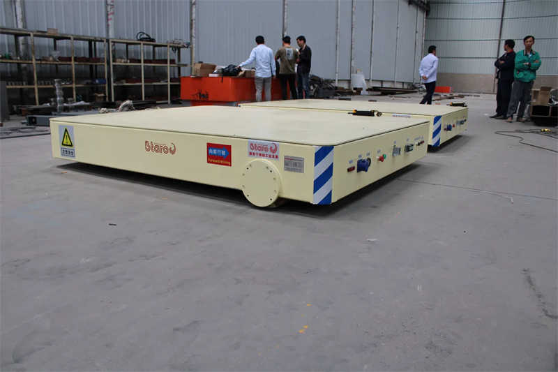 High-Capacity 50 Ton Motorized Transfer Cart for Heavy Goods Transport
