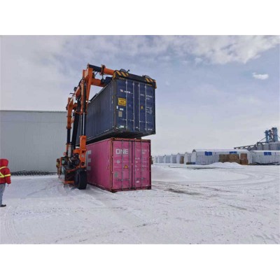 High Capacity 60t Electric Straddle Carrier for Port Operations