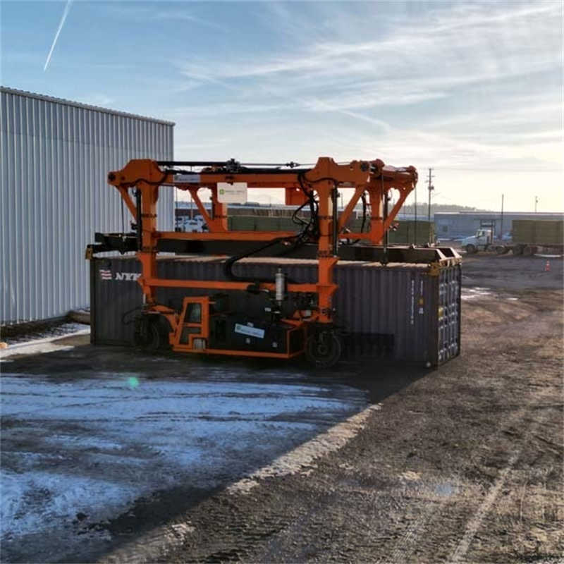 60t Lithium Battery Powered Straddle Carrier with Fast Charging