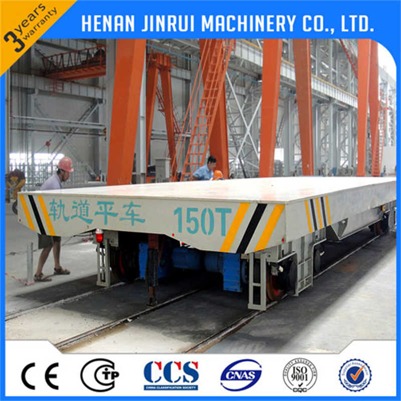 1-150 Ton Electric Rail Transfer Flat Carts With Battery Power Option