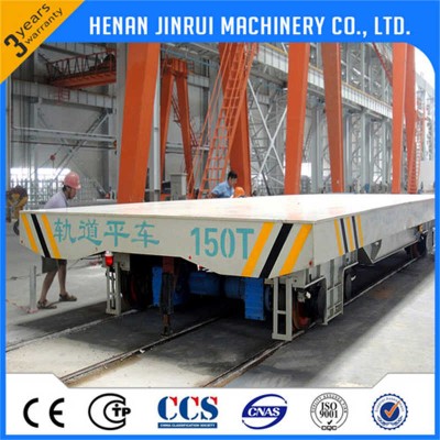 1-150 Ton Electric Rail Transfer Flat Carts With Battery Power Option