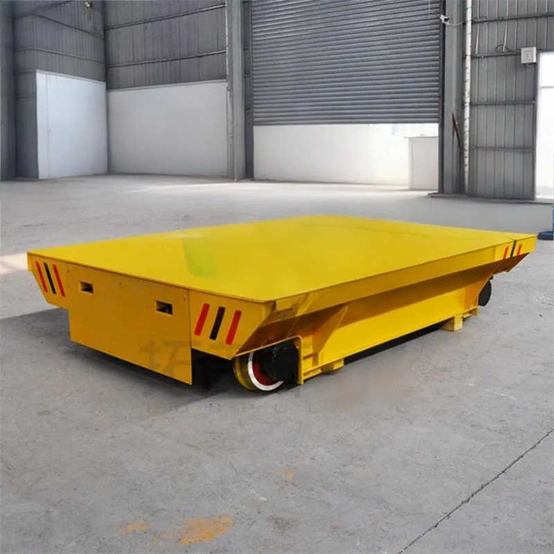 1-150 Ton Electric Rail Transfer Flat Carts With Battery Power Option