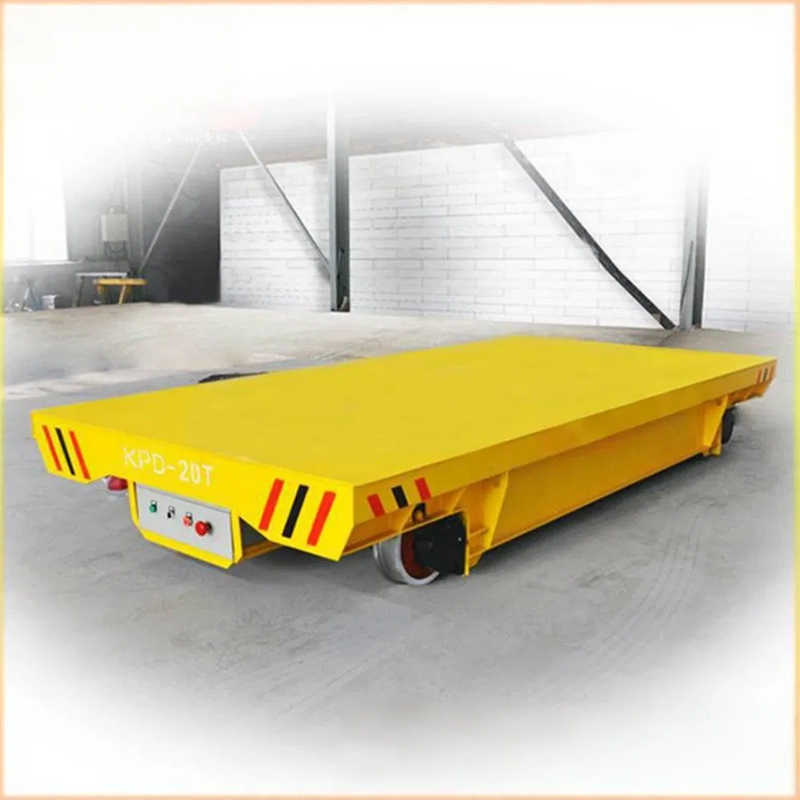 50 Ton Electric Rail Flat Cart With Robust Trolley System Design