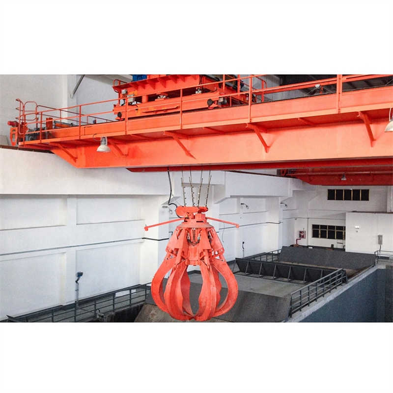 CE Certified Double Girder Grab Crane with Anti-Sway and Precision Control
