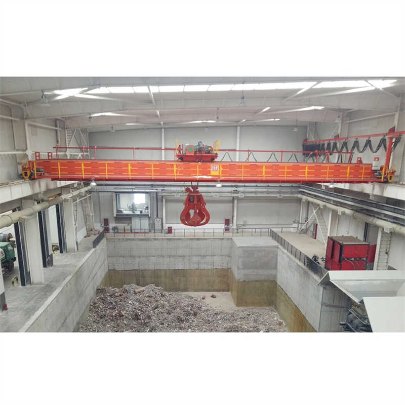 CE Certified Double Girder Grab Crane with Anti-Sway and Precision Control