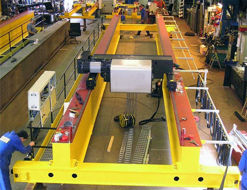 100 Ton Double Girder Bridge Crane – Low Headroom and High Lifting Height