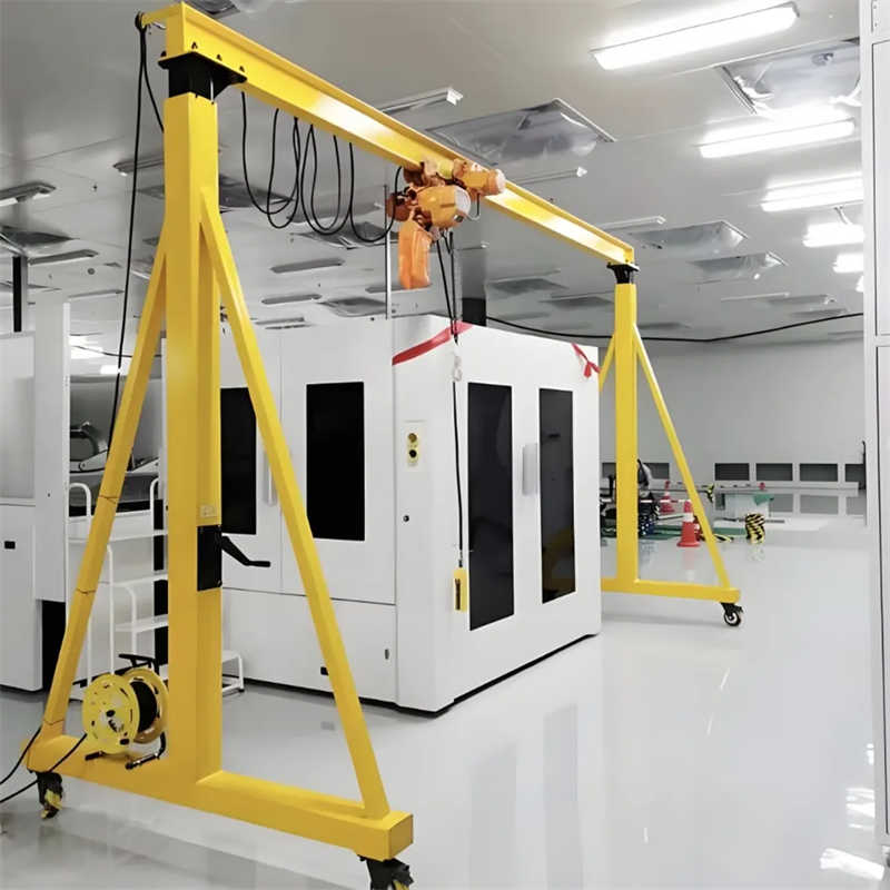 5Ton Portable Gantry Crane, Trackless Design, Adjustable Steel Frame