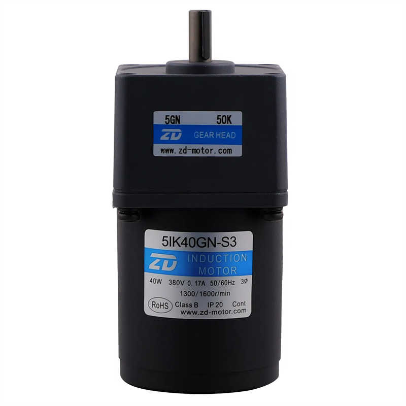 90mm 3-Phase 60W AC Induction Gear Motor