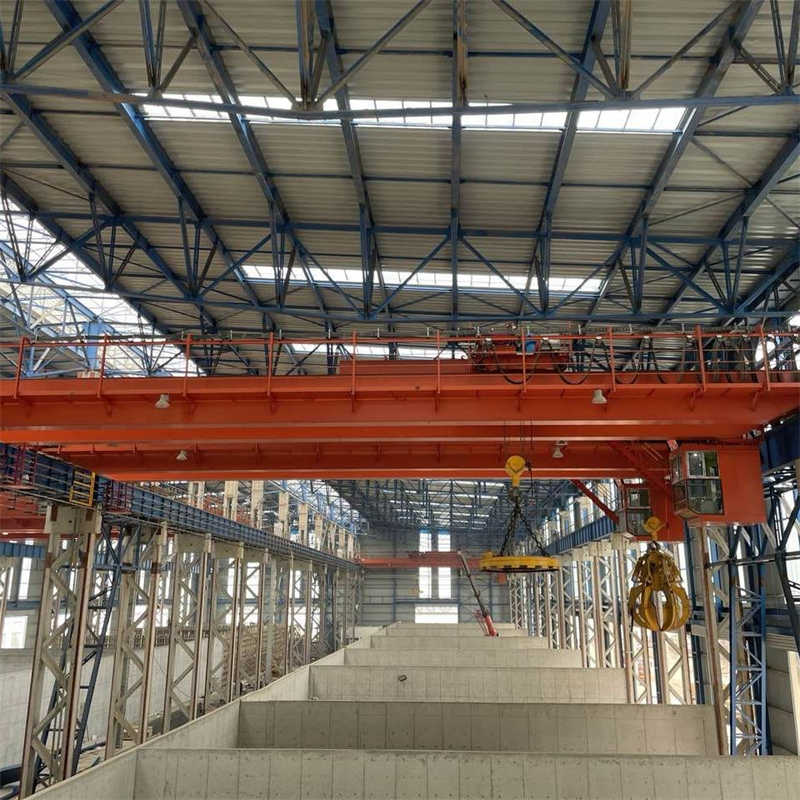 20 Ton Double Girder Grab Overhead Crane for Steel Mills, to Indonesia