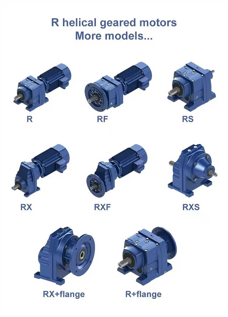 Custom Color Options for Geared Motor with Helical Gear Reducer