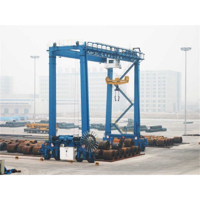 Rubber Tyre Mounted Gantry Crane 35-50 Ton Capacity 18m Lifting
