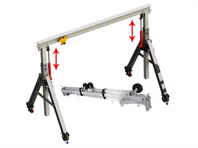Portable Gantry Crane 1-10 Ton Adjustable Span 2-6m Workshop Use