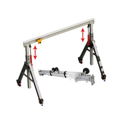 Mobile Steel Gantry Crane 0.5-5 Ton Capacity 3-5m Span Easy Relocate
