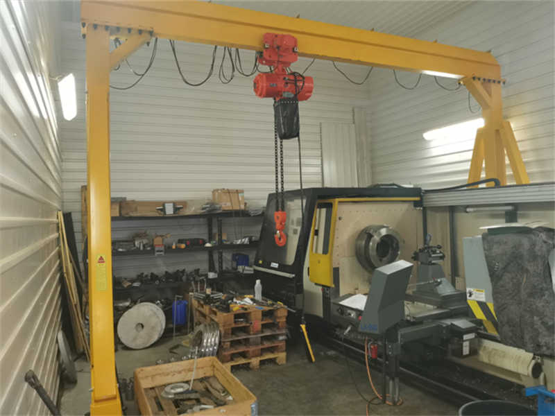 Light Duty Portable Gantry Crane 1-2 Ton 4m Span 3m Lifting Height