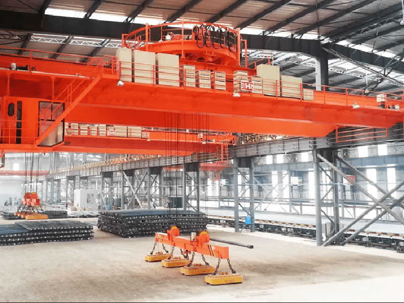 Double Girder Electromagnetic Overhead Crane with DC Power 20 Ton Lifting