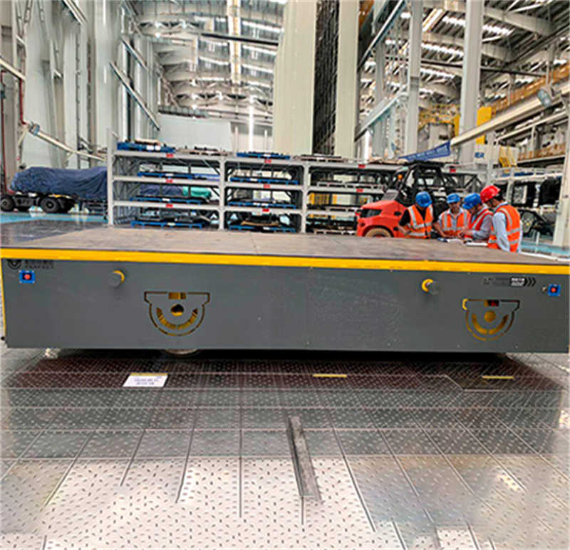 Large Table Cart Motorized Material Transfer Trolley Used in Crane Industry