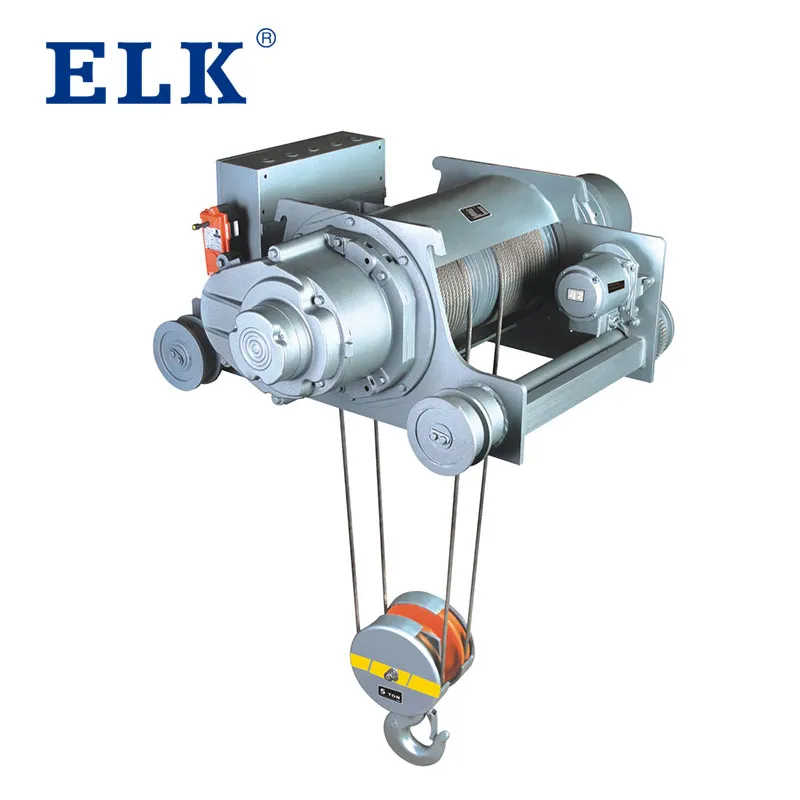 2 Ton Motorised Traveling Wire Rope Hoist with Electric Trolley