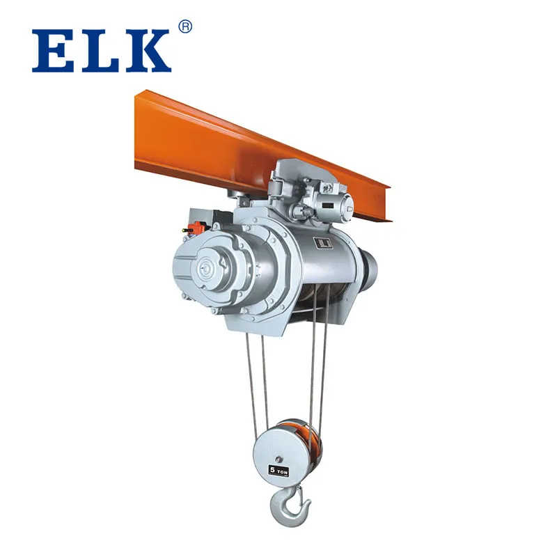 Elk 10ton Wire Rope Hoist with Double Rail Trolley