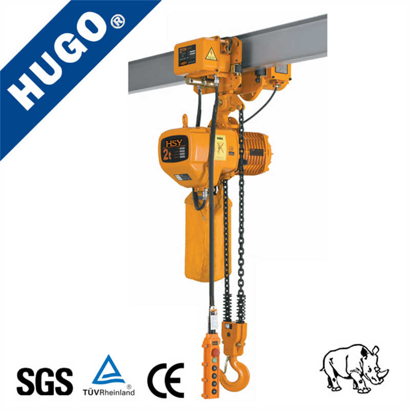 Robust Electric Chain Hoist with Trolley for Workshop and Warehouse Use