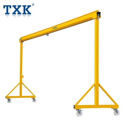 Light-Duty 1.5 Ton Mobile Gantry Crane with 4 Wheels & Integrated Hoist