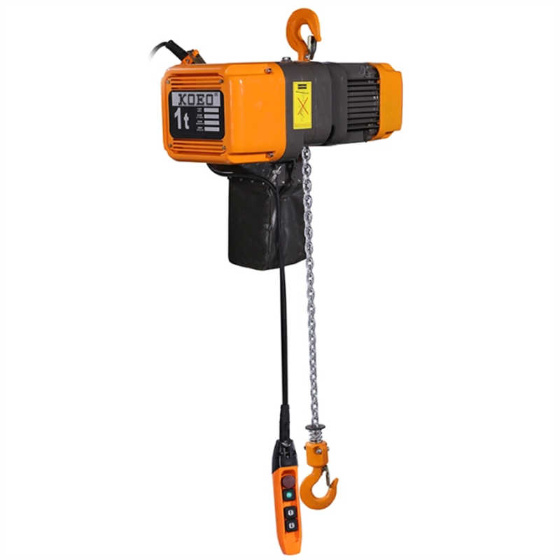 Low-Headroom Electric Chain Hoist for Workshops, Garages, and Factories