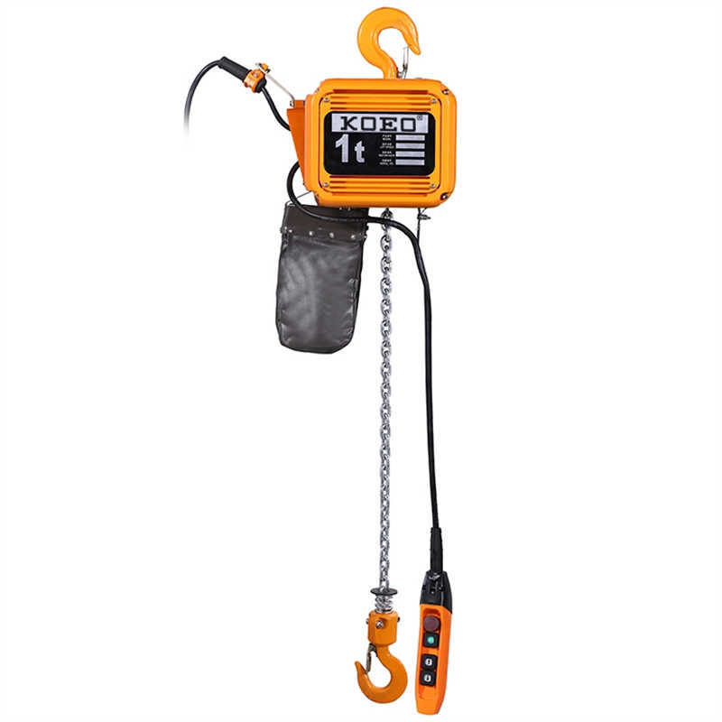 Low-Headroom Electric Chain Hoist for Workshops, Garages, and Factories