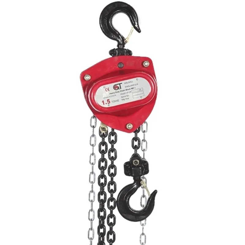 Durable Manual Chain Hoist Kit with Hook and Safety Latch Included