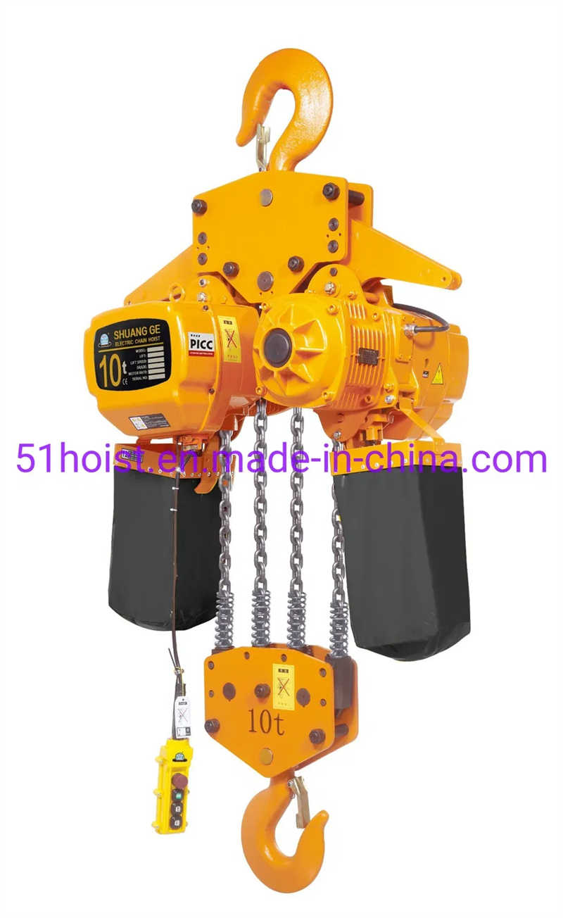 5 Ton Capacity Electric Chain Hoist with Standard Lift Height