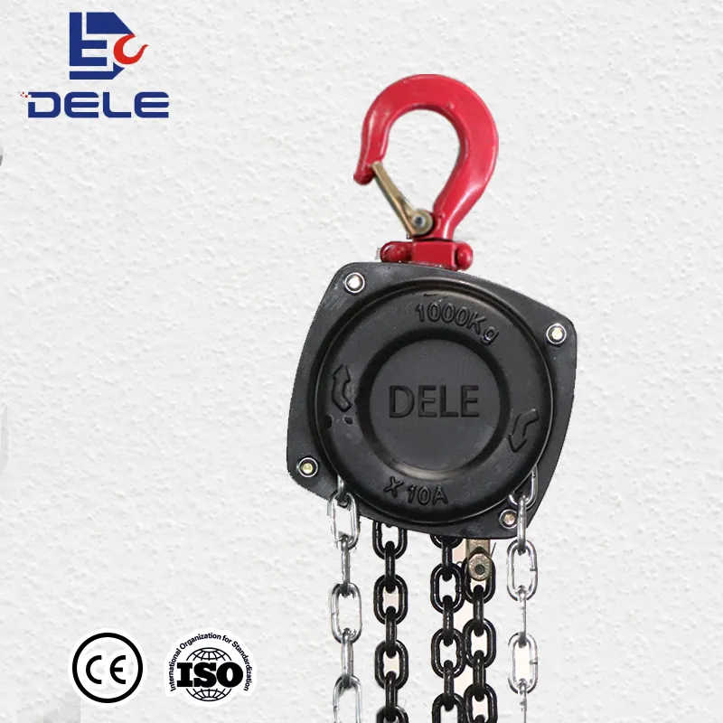 Dele Wholesale VC-B Galvanized Lifting 5ton Manual Chain Hoist Pully Block