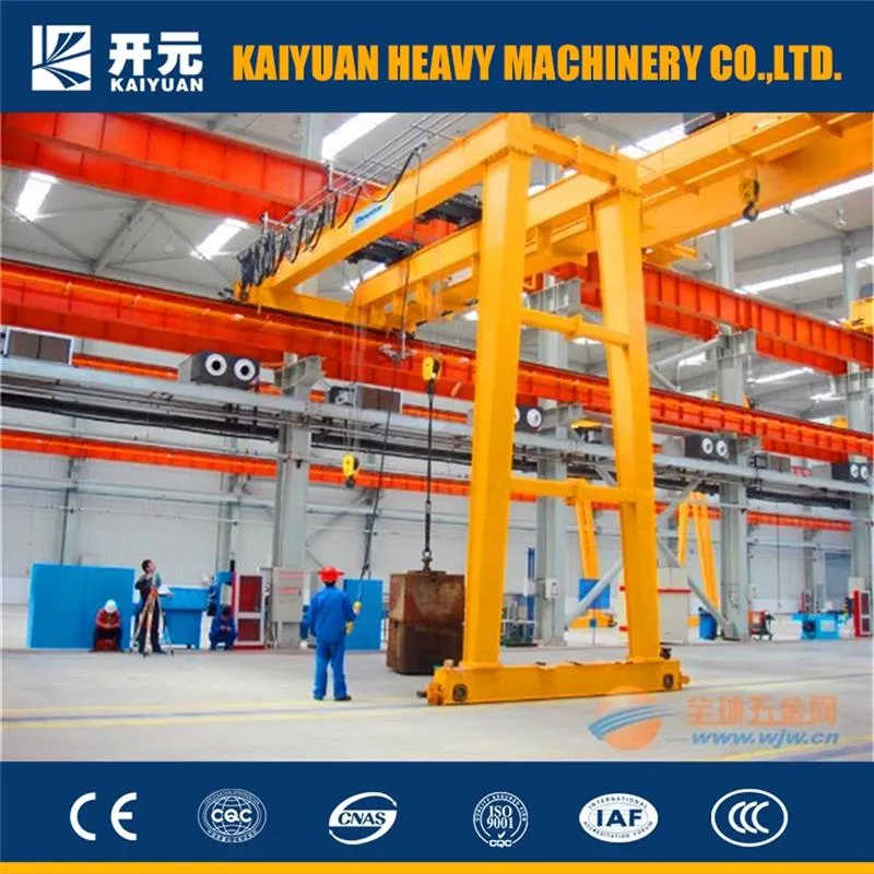 Space-Saving Electric Semi-Gantry Crane for Factories & Workshops
