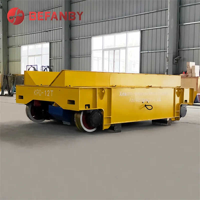 15t Material Handling Cast Steel Wheel Battery Power Railroad Transfer Cart