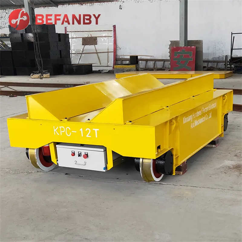15t Material Handling Cast Steel Wheel Battery Power Railroad Transfer Cart