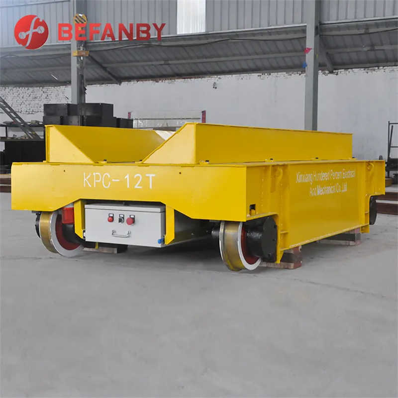 15t Material Handling Cast Steel Wheel Battery Power Railroad Transfer Cart