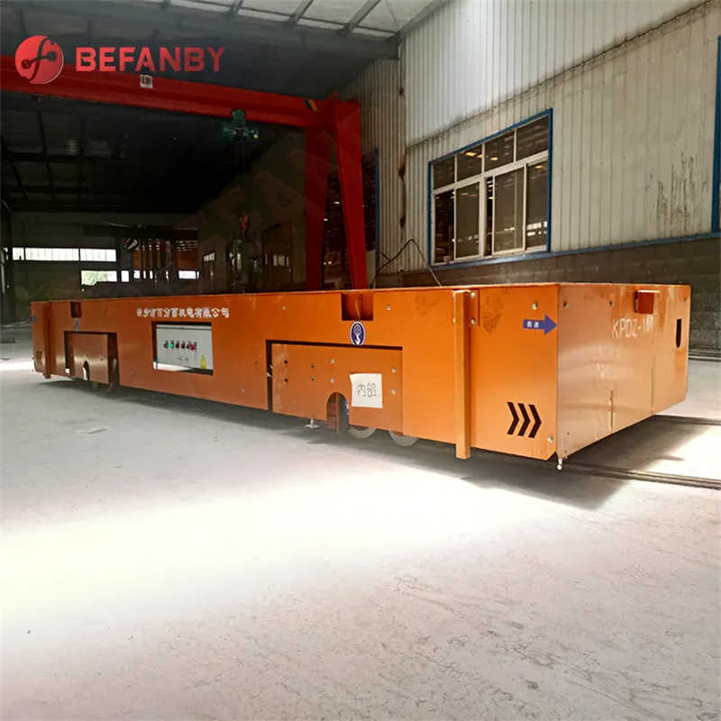 KPD-60 Tons Warehouse Material Handling Flat Transfer Trolley on Railway