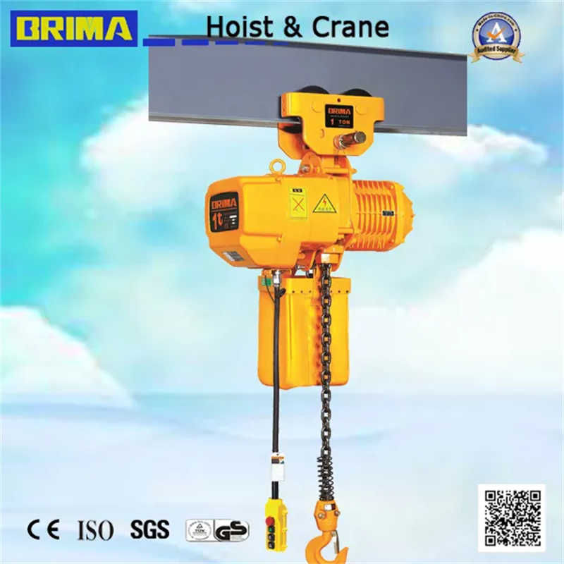7.5t Single Speed Electric Chain Hoist with Manual Trolley Overhead Crane