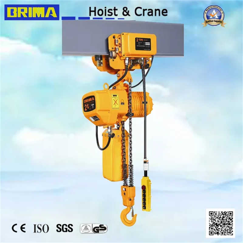 7.5t Single Speed Electric Chain Hoist with Manual Trolley Overhead Crane