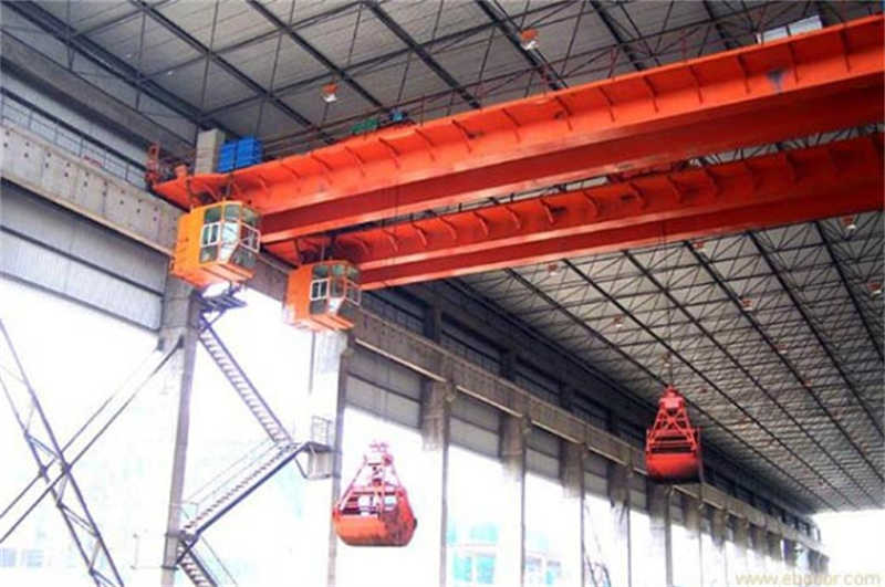 Double Girder Grab Bucket Overhead Crane for Bulk Materials like Grain, Coal