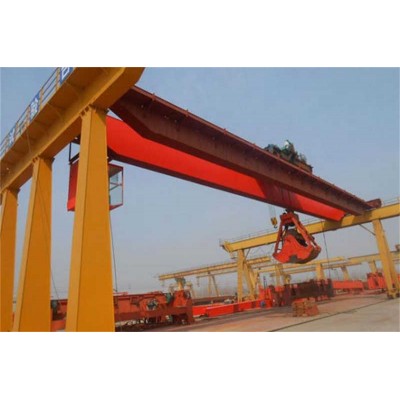 Heavy Duty Double Girder Overhead Crane with Clamshell Grab for Scrap