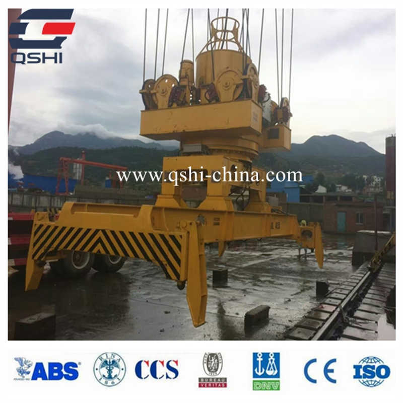 Qshi Yard Railway Container Handling Spreader 20FT 40FT Rotation Spreader