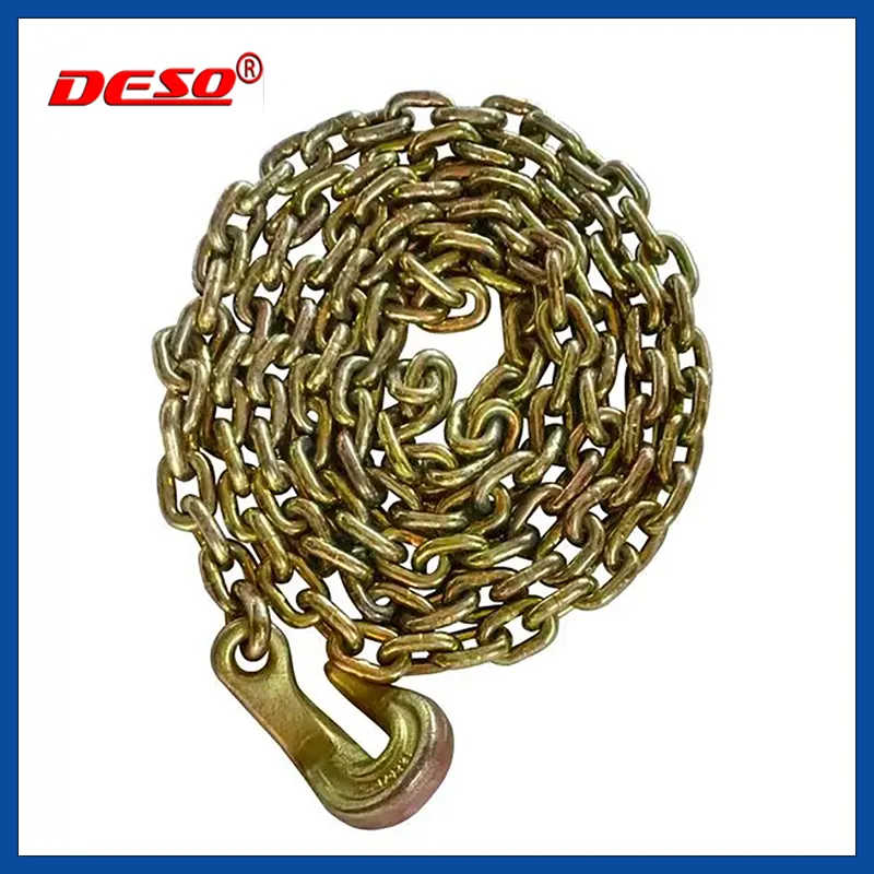 Yellow Zinc Galvanzied G80 Binder Chain / Truck Trailer Cargo Tie Down Chain