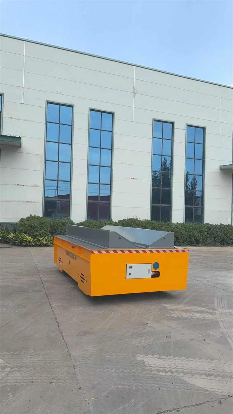 Heavy Duty Trackless Electric Flat Car for Industrial Material Transport