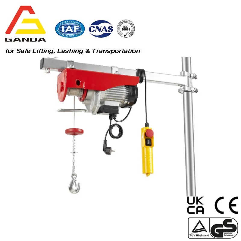 Portable Mini Electric Wire Rope Hoist with Plug-and-Play Operation