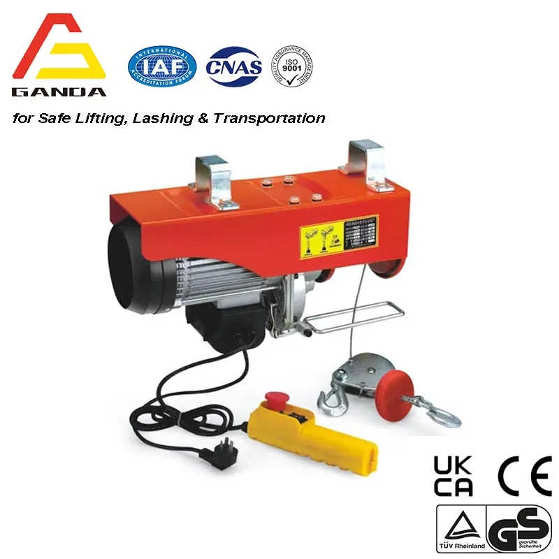 Portable Mini Electric Wire Rope Hoist with Plug-and-Play Operation