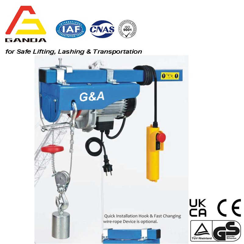 Single-Phase Mini Electric Hoist with Thermal Overload Protection