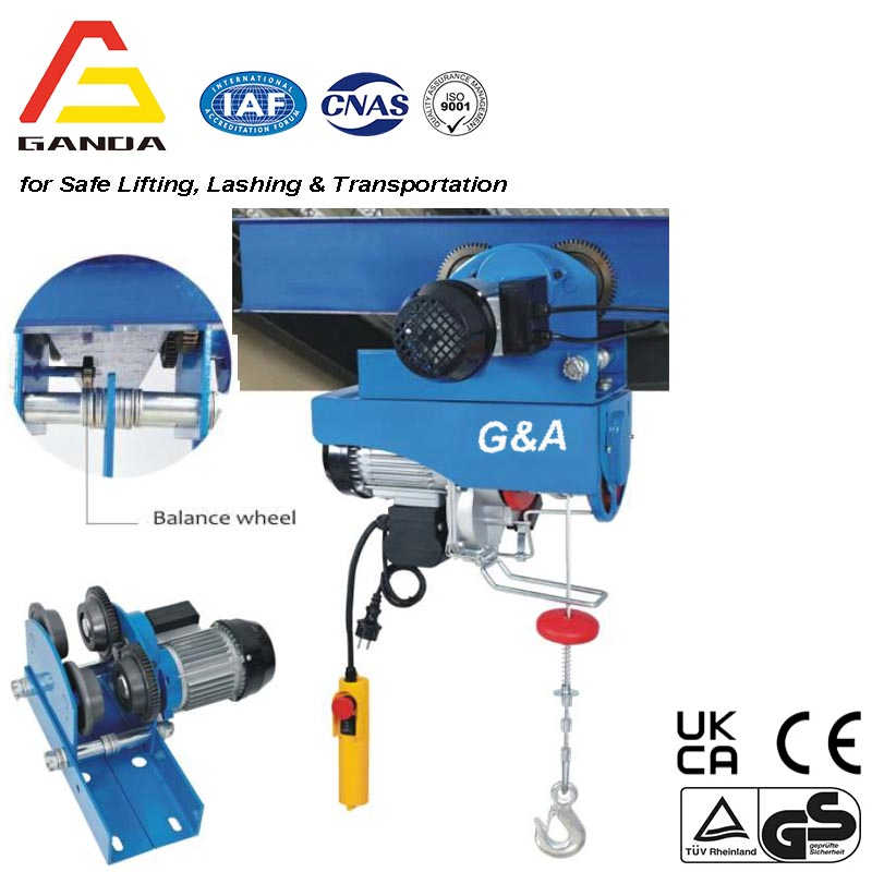 Mini Electric Wire Rope Hoist Kit for Small Gantry Crane and I-Beam