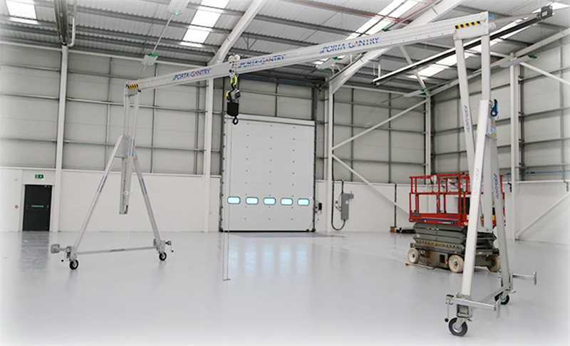 High-Strength Lightweight Aluminum Gantry Crane, 1-2 Ton for Workshop