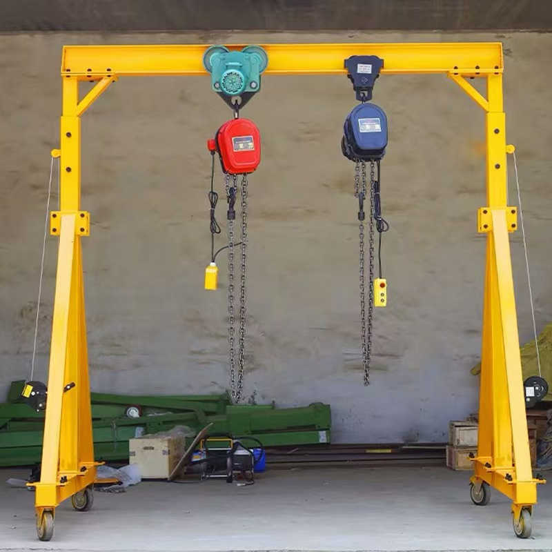 1 Ton 2 Ton 3 Ton Portable Gantry Crane with Easy-Height Adjustment